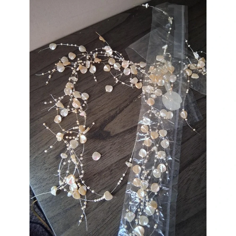 Set of 3 Pearl Bead Garland Strands Wedding Christmas Tree Decor 60